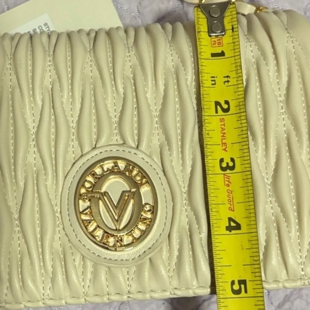 Valentino Orlandi Cream Quilted Bag with Gold Detail  NWT - Picture 4 of 6